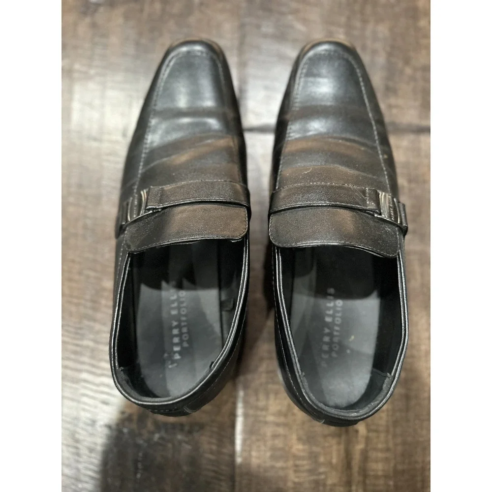 Perry Elis Cary Wide Mens 9 Business Casual Slip On‎ Loafer Man Made Material